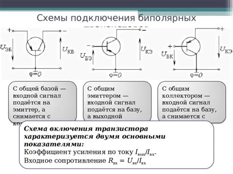 Компоненты, использующие базу транзистора