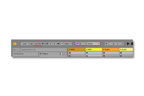 Компоненты и настройки проекта в Ableton