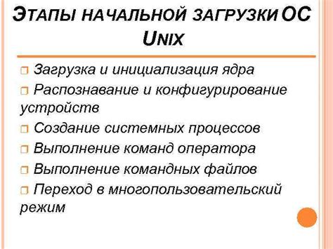 Конфигурирование и настройка печи UNIX