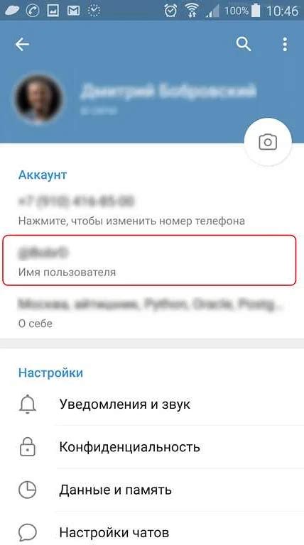 Копирование имени пользователя в Телеграме упрощает поиск и общение