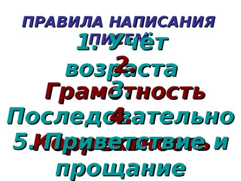 Корректность написания