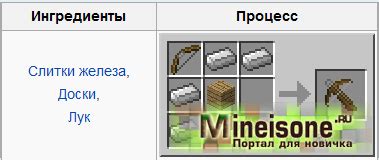 Крафт арбалета в Minecraft