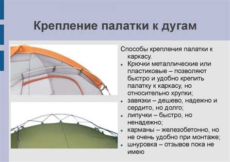 Крепление палатки к каркасу