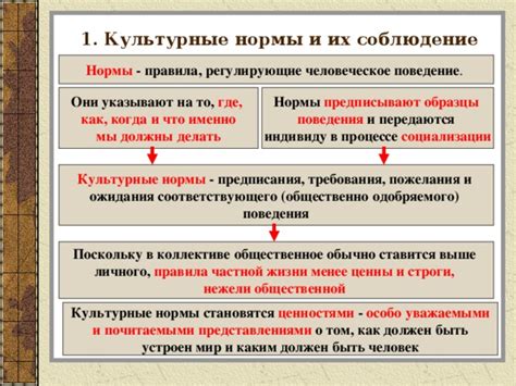 Культурные нормы и требования