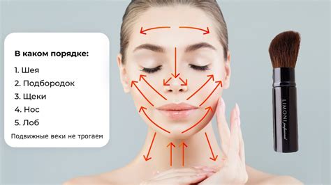 Массаж лица для стимуляции кровообращения и лимфодренажа
