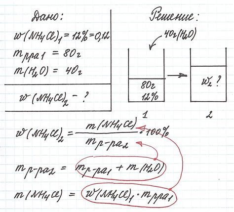 Массовая доля и объемная доля в расчете концентрации