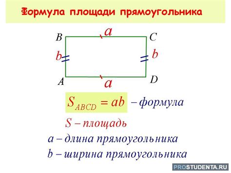 Методика вычисления площади прямоугольника