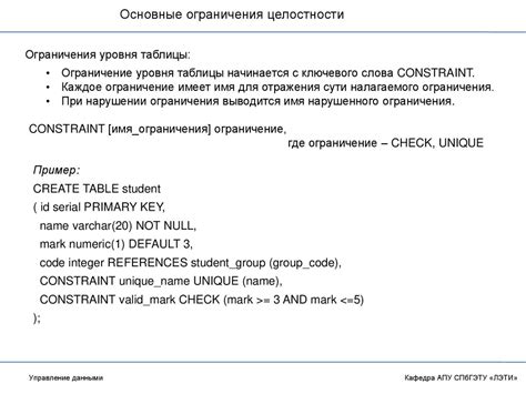 Методы изменения структуры таблицы в PostgreSQL