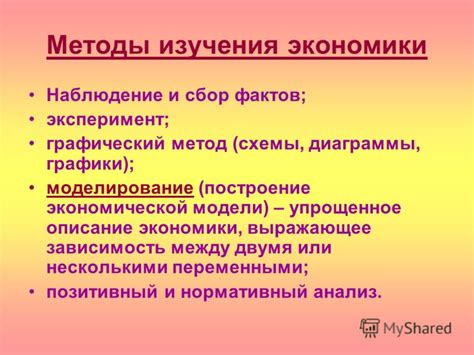 Методы изучения экономики