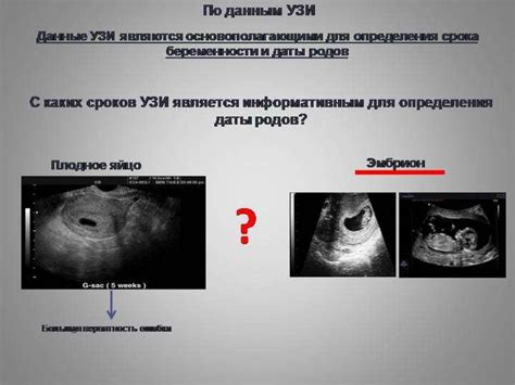 Методы определения даты зачатия