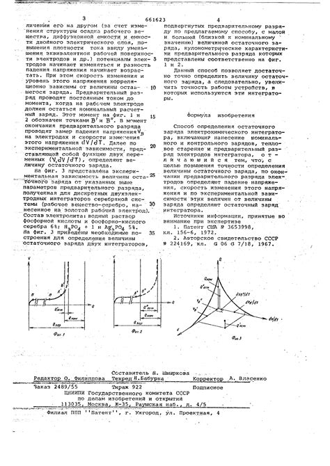 Методы определения остаточного заряда