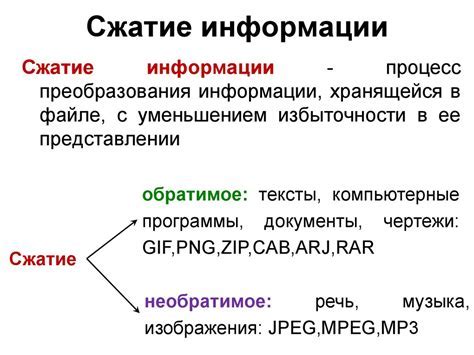 Методы сжатия и упаковки данных