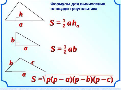 Метод Герона для определения площади треугольника