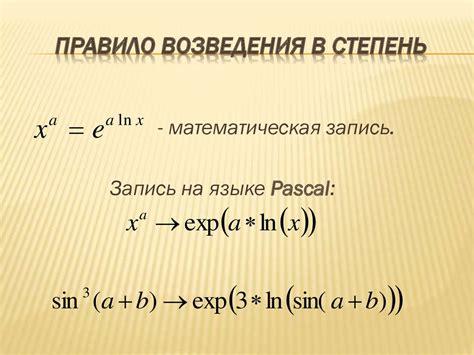 Метод нахождения корня путем возведения в степень