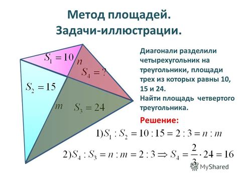 Метод площадей треугольников, образованных шестиугольником