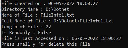 Метод FileInfo.Exists в C#