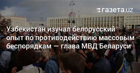 Механизмы противодействия массовым беспорядкам