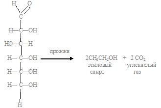 Молекулярное строение этанола и глюкозы