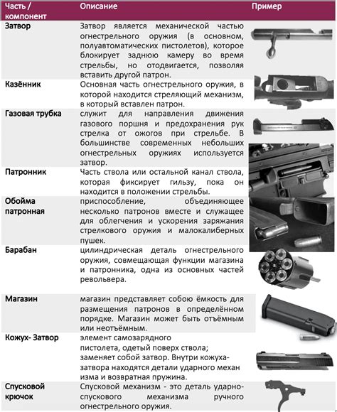 Наименования и классы огнестрельного оружия для самозащиты