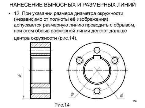 Нанесение эскиза и рабочих линий