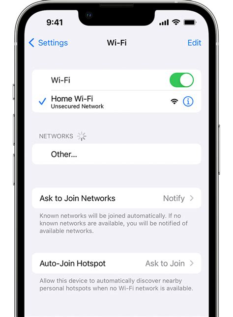 Настройка безопасности Wi-Fi на iPhone 14