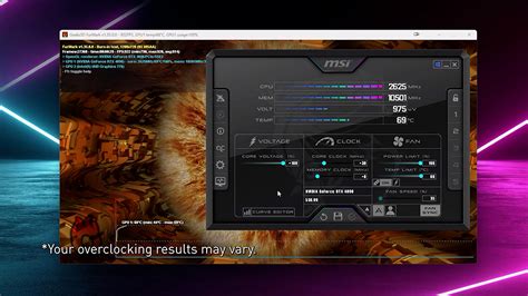 Настройка вентилятора и контроль температуры в MSI Afterburner