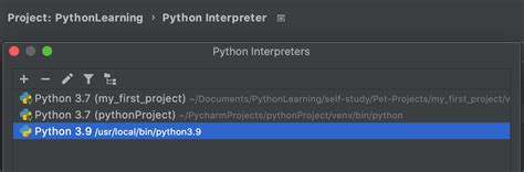 Настройка интерпретатора в PyCharm 2022