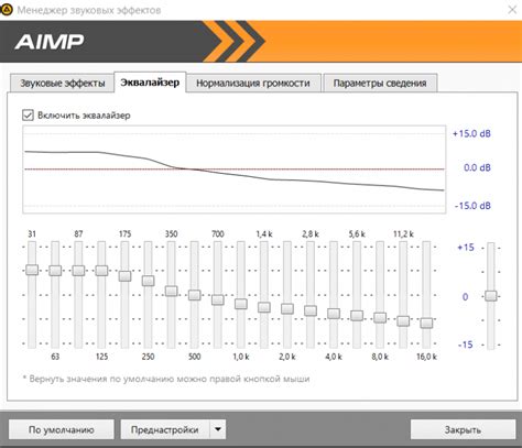 Настройка уровня громкости и басов