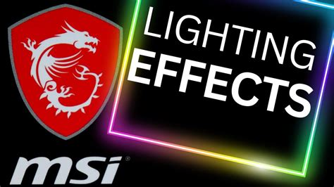 Настройка эффектов световой грамоты на устройствах MSI Light и ASUS