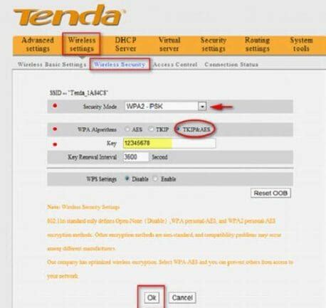 Настройка Wi-Fi на роутере Tenda n301