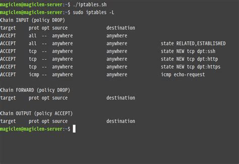 Настройка iptables на Ubuntu Server - подробное руководство