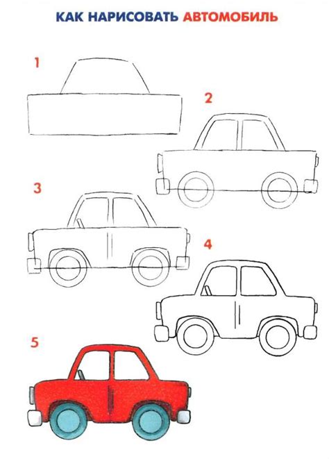 Начало рисования автомобиля