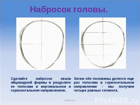 Начальный набросок шестиугольной формы головы