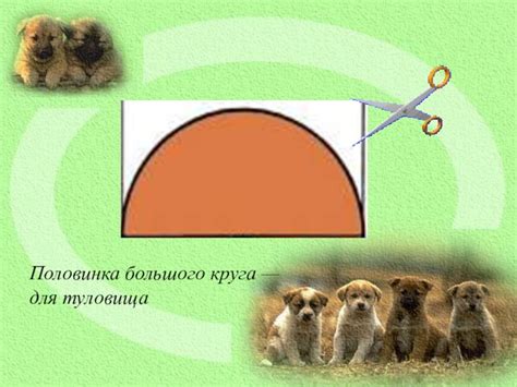 Начертание круга для туловища