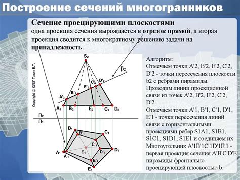 Начертание основы многогранника