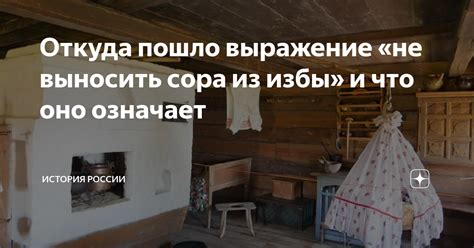 Негативные последствия выноса сора из избы: