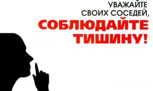 Необходимость в соблюдении закона о тишине