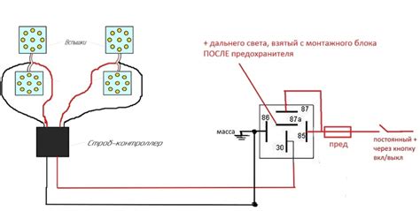 Необходимые материалы для подключения стробоскопов на кнопку