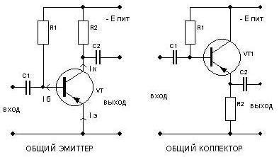 Необходимые схемы для подключения NPN транзистора