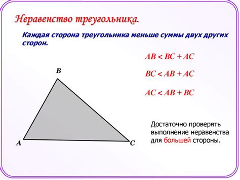 Неравенство треугольника: ключевое правило