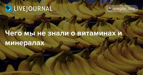 Не забывайте о витаминах и минералах