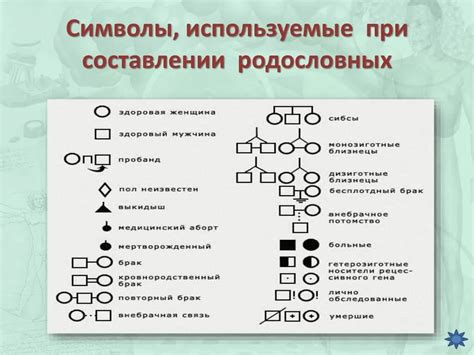 Общие принципы составления родословной