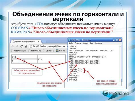 Объединение по горизонтали