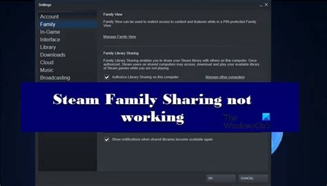 Ограничения и ограничение функций в Steam Family Sharing