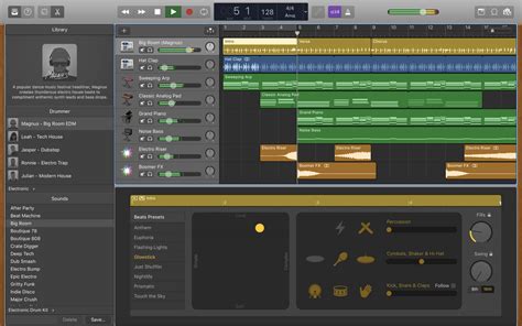 Ознакомьтесь с интерфейсом GarageBand и его основными инструментами