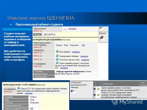 Описание портала и его особенности