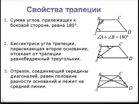 Определение ключевых понятий трапеции