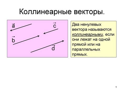 Определение коллинеарных векторов