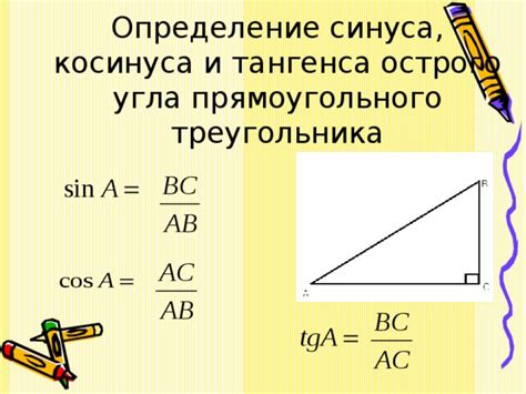 Определение косинуса и синуса