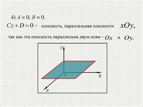 Определение коэффициентов уравнения плоскости